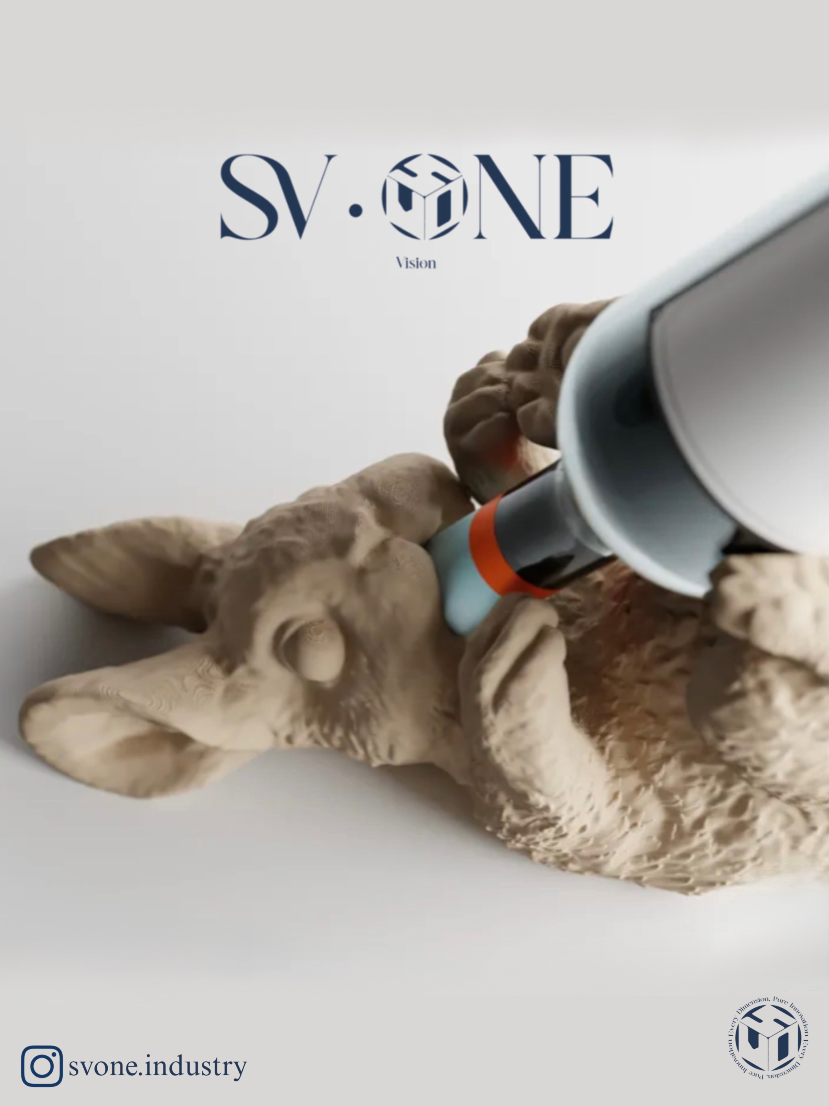 استند بطری دکوری پرینت سه‌بعدی طرح خرگوش خوابیده از برند SV.ONE برای دکور منزل