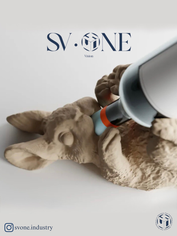 استند بطری دکوری پرینت سهبعدی طرح خرگوش خوابیده از برند SV.ONE برای دکور منزل