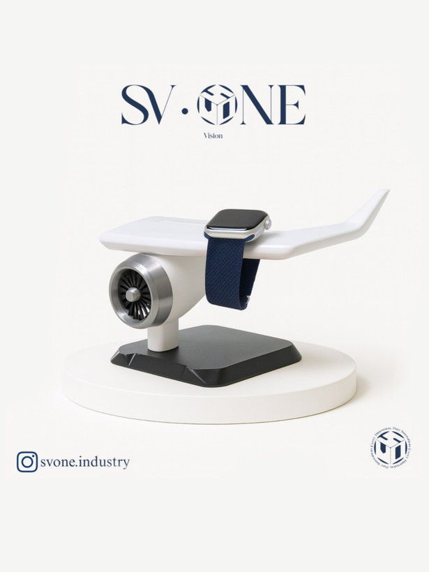 استند ساعت هوشمند برند SV.ONE با طراحی الهامگرفته از موتور جت و پرینت سهبعدی مدرن