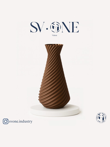 گلدان مارپیچی پرینت سهبعدی برند SV.ONE با طراحی مینیمال مدرن گلدان تزئینی مدرن مدل Spiral برند SV.ONE با فرم هندسی مارپیچ دکور پرینت سهبعدی مینیمال SV.ONE مناسب میز کار یا فضای داخلی مدرن