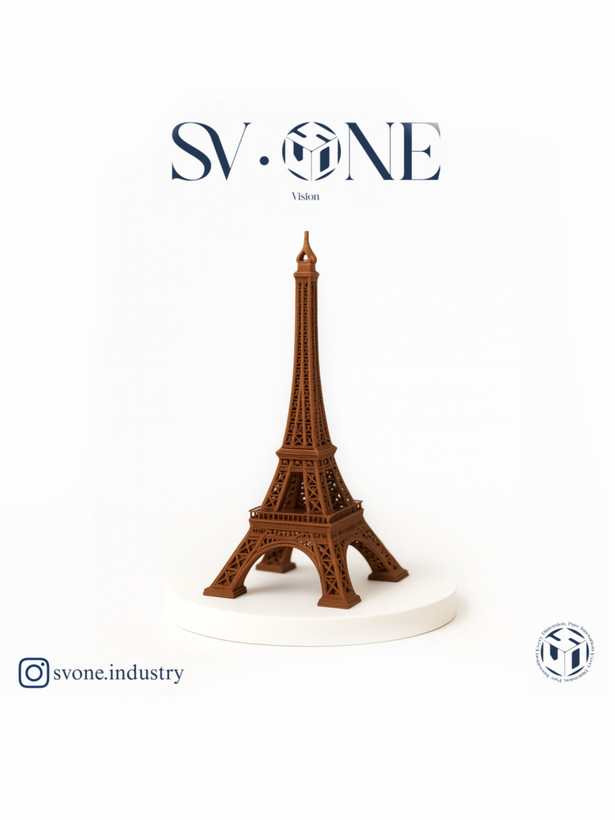 ماکت پرینت سهبعدی برج ایفل برند SV.ONE مناسب دکور مدرن و لوکس مدل برج ایفل با طراحی مینیمال برند SV.ONE ساختهشده با پرینت سهبعدی ماکت دکوراتیو برج ایفل SV.ONE برای تزئین منزل یا دفتر کار