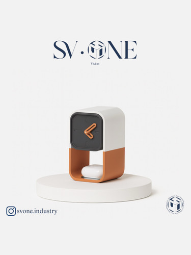 هولدر ساعتدار شارژر مگسیف ایرپاد SV.ONE استند شارژ مگسیف با طراحی ساعت مدرن پایه رومیزی ایرپاد با ساعت دیجیتال SV.ONE طراحی مینیمال استند دوکاره SV.ONE