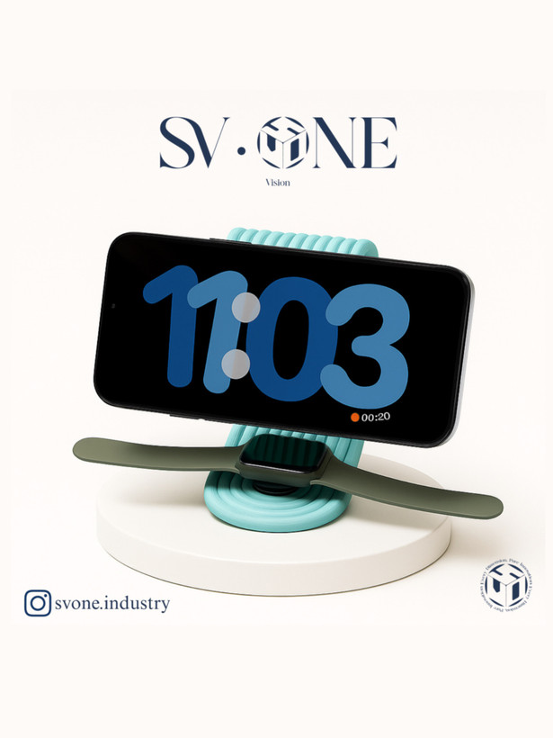 هولدر شارژر مگسیف موبایل و ساعت هوشمند SV.ONE استند رومیزی مدرن برای شارژ موبایل و اپل واچ