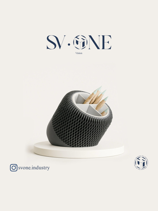 استند رومیزی مدرن SV.ONE برای نظمدهی جاخودکاری و ارگانایزر رومیزی با طراحی خاص استند چندمنظوره میز کار با بافت سهبعدی پایه رومیزی مدرن با طراحی مینیمال و زاویهدار