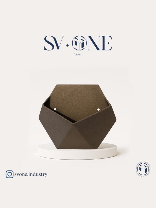 گلدان دیواری مناسب گیاهان طبیعی و مصنوعی Wall Planter with Modern Geometric Design