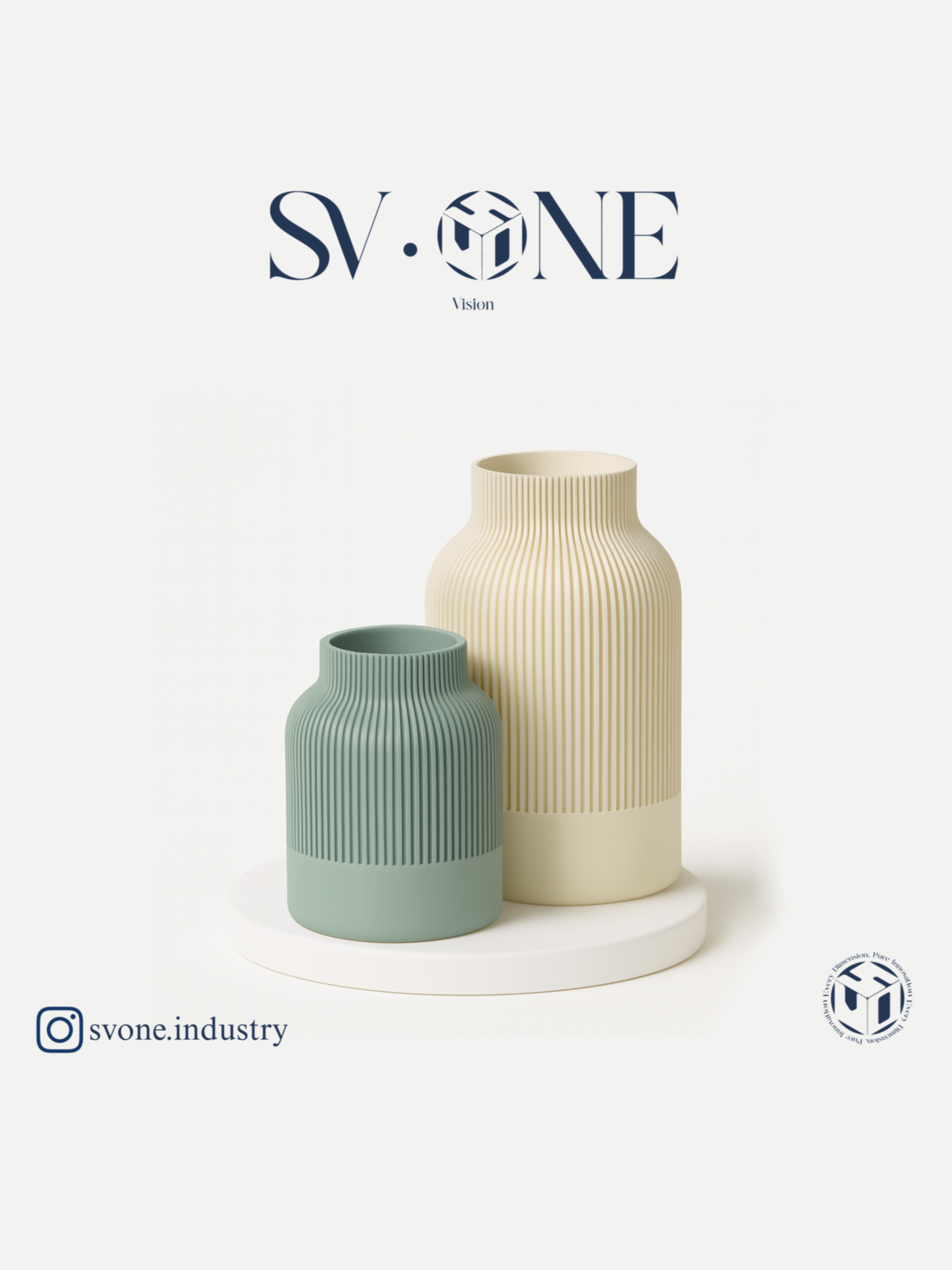 ست گلدان دکوراتیو مدرن SV•ONE با طراحی مینیمال و هماهنگ  گلدان مدرن SV•ONE مناسب دکوراسیون مینیمال و لوکس